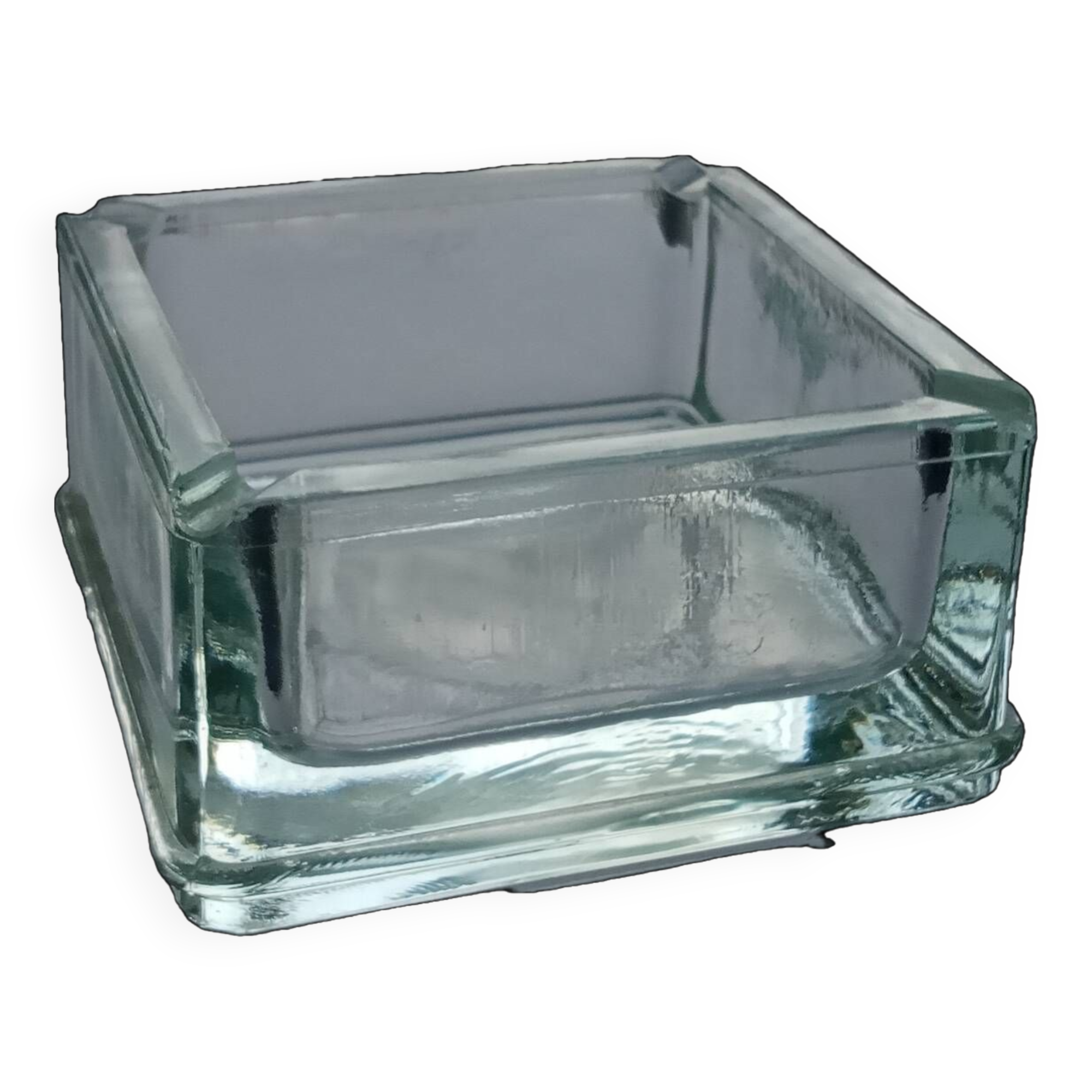 Vintage glass paved ashtray