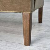 Canapé danois 4 places en velours vert clair, années 1960