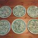 6 60s oyster plates green celadon Niderviller