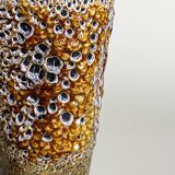 Honey Enamel Vase with Coral Effect