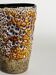 Honey Enamel Vase with Coral Effect
