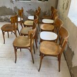 Set of 11 Baumann bistro chairs