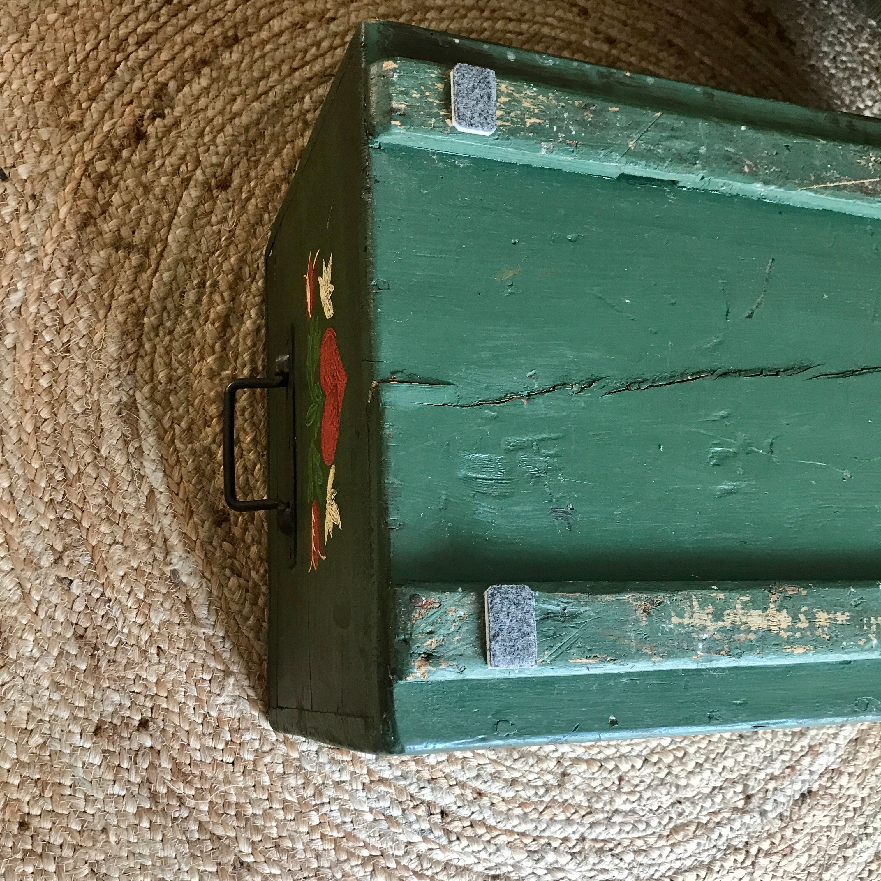 Hand-painted wooden trunk