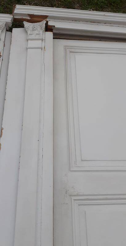 19th century woodwork 2x2 Louis Philippe mirror doors H2.46m L4.5m