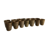 14 vintage sandstone Digoin cups