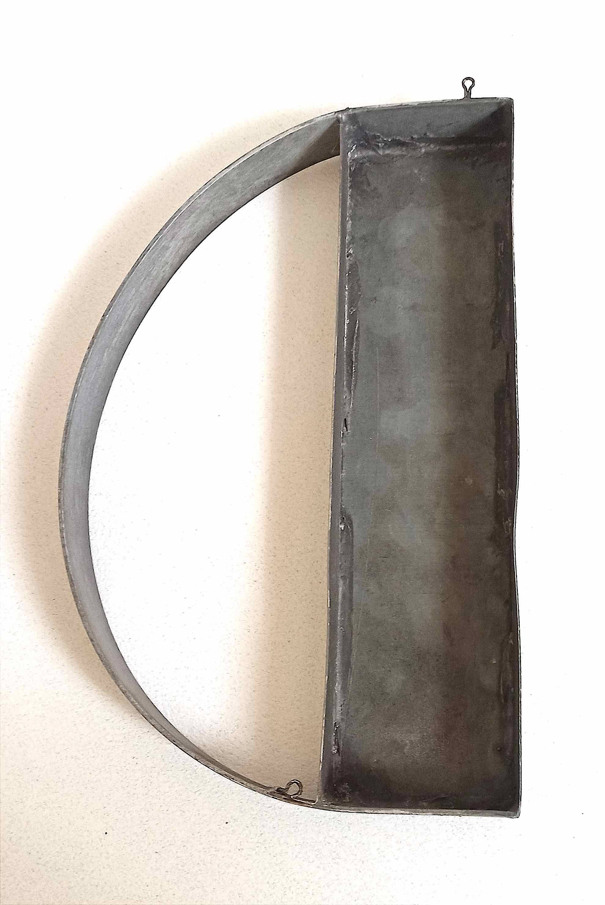 Metal letter D 1930s Height 25 cm