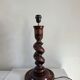 Large turned wooden lamp base, 1960