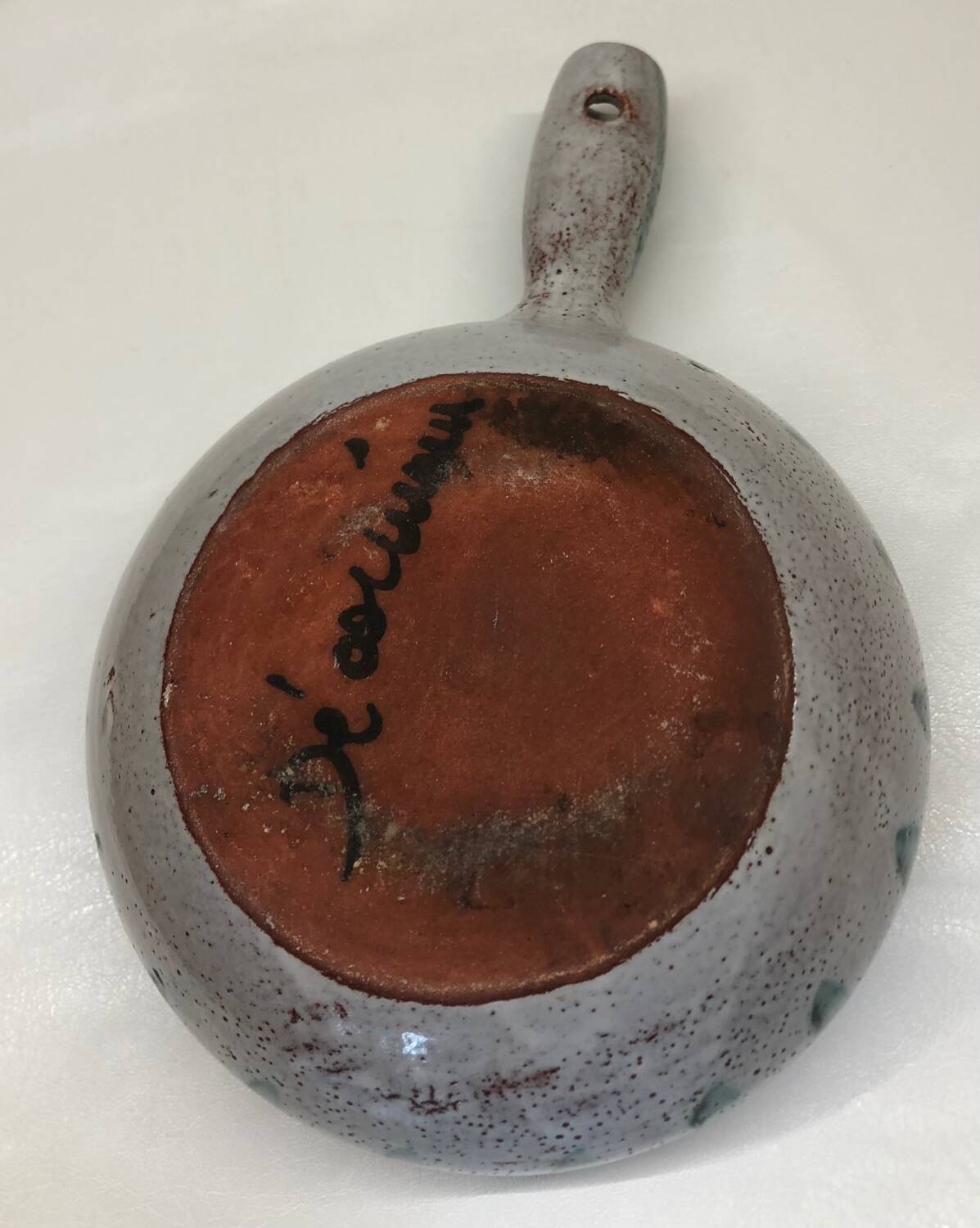 Ceramic fondue pot by Daniel Étienne in Vallauris