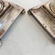 Pair of antique silver candlesticks Diana Silver Vienna 19th century