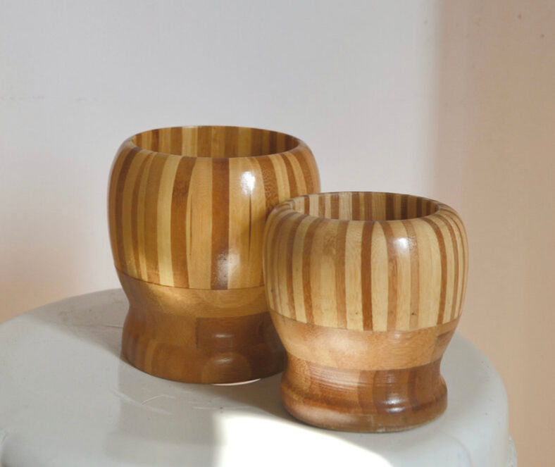 Set of two Scandinavian wooden pot covers