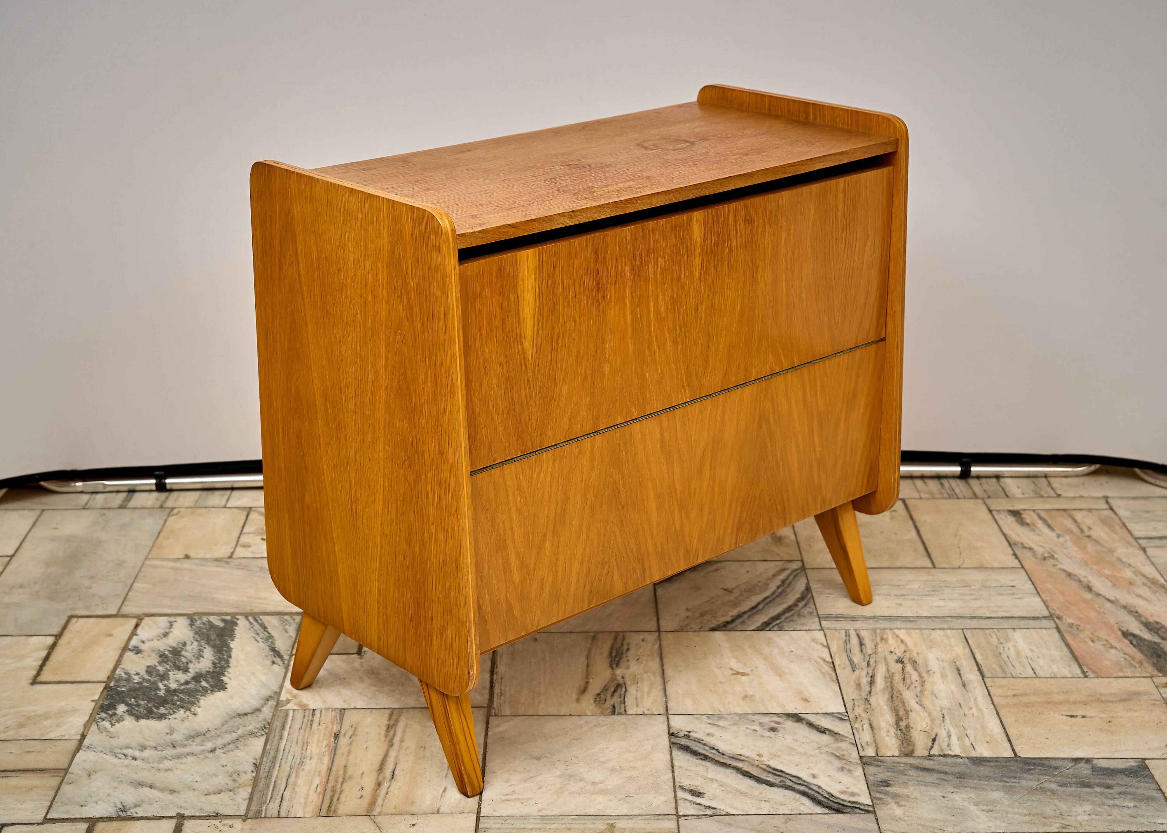 Vintage Bedding Cabinet 1960s Czechoslovakia