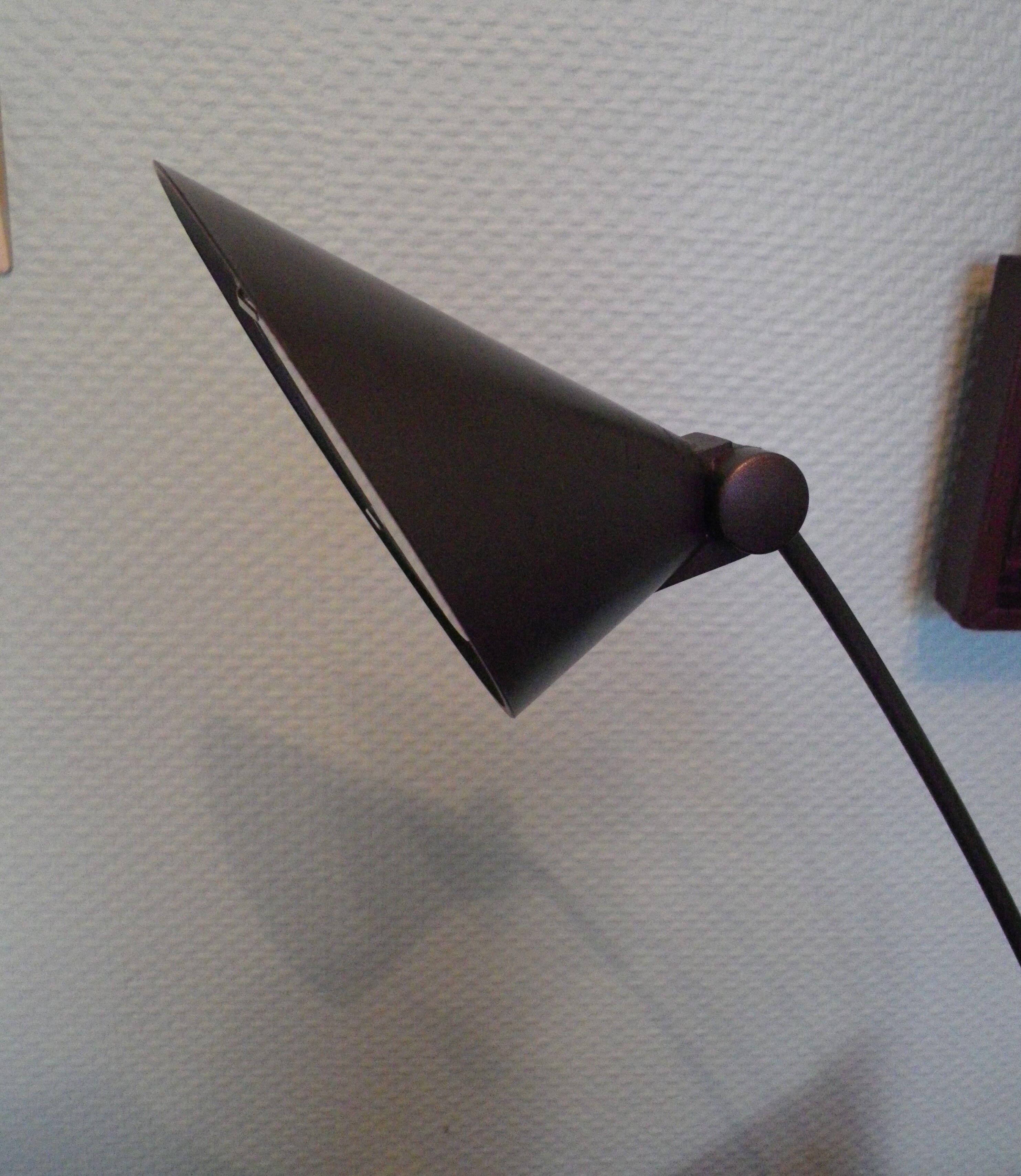Table lamp, tiltable and adjustable, grey metal