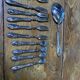 Dessert cutlery service consisting of 11 pieces hallmark 800 worked old and collector