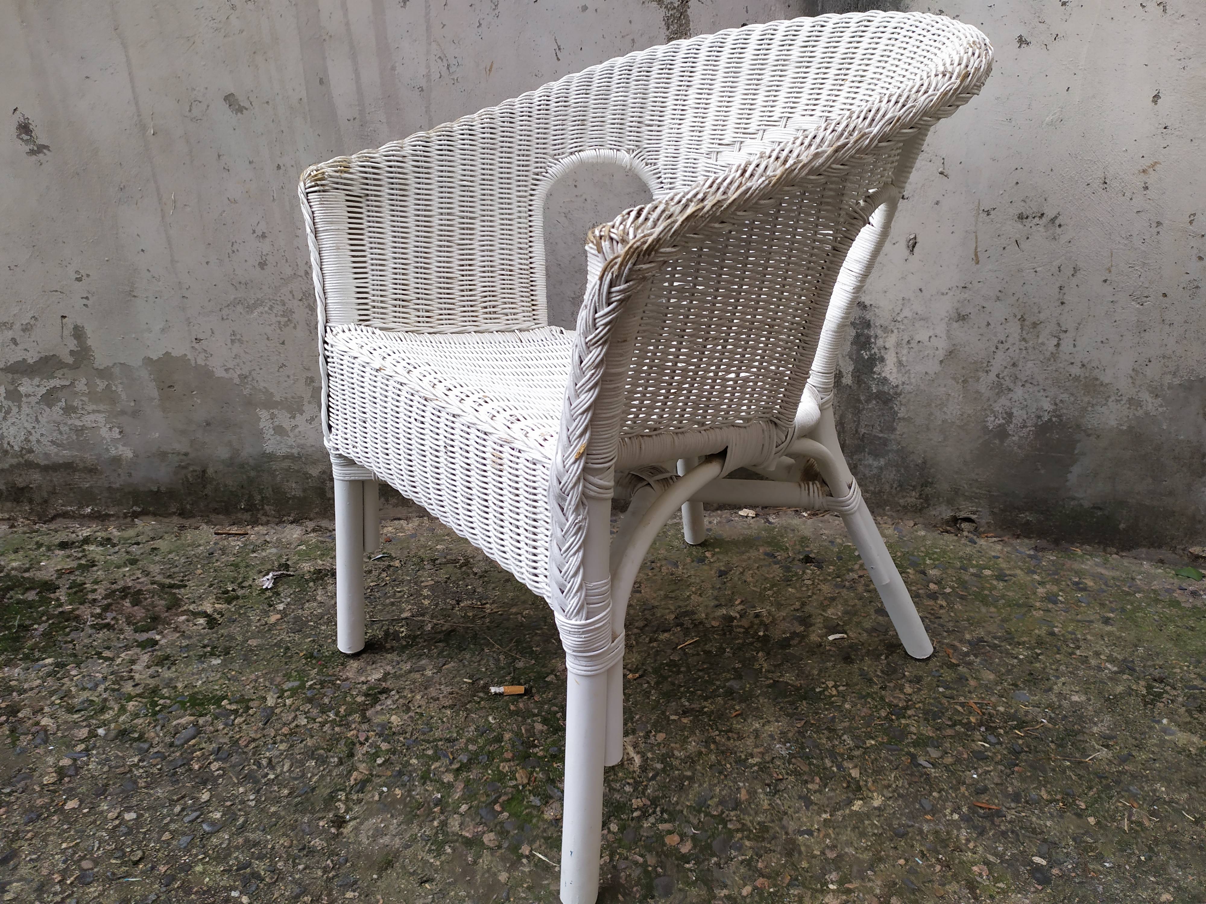 Pair of vintage rattan chairs