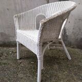 Paire de fauteuils en rotin vintage