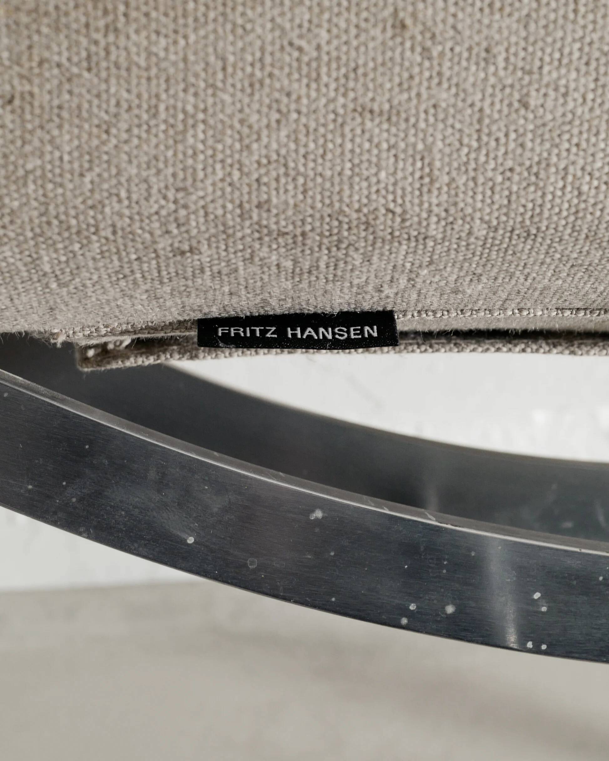 Vintage Danish PK22 Armchairs in Beige Canvas by Poul Kjaerholm, 1990s