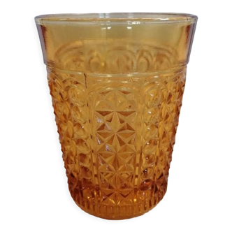 Amber glass belgian glassware val saint lambert issue 1045 (vsl) art deco circa 1930