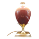 Beautiful Bordeaux Porcelain and Brass Lamp Le Dauphin Model Ançay Annanas