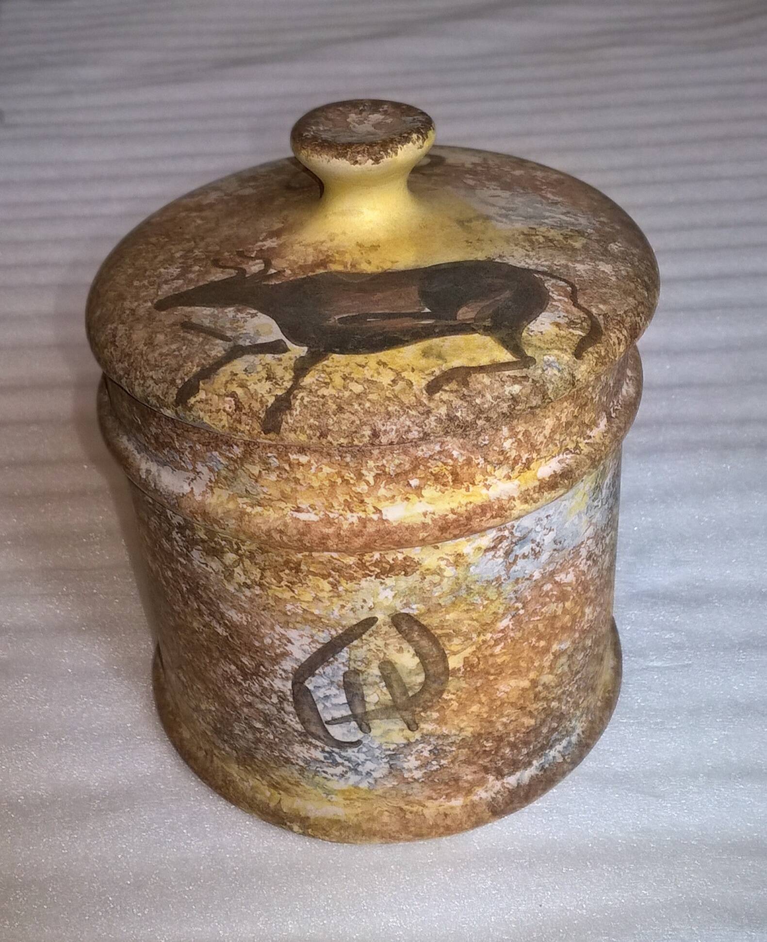 Pot vintage décor pariétal (DLG André Quiron ou Bruno) Vallauris.