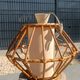 Vintage rattan and bamboo pendant light with removable shade.