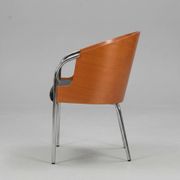 Fauteuil Calligaris – bois courbé & chrome, design italien (x3 dispo)