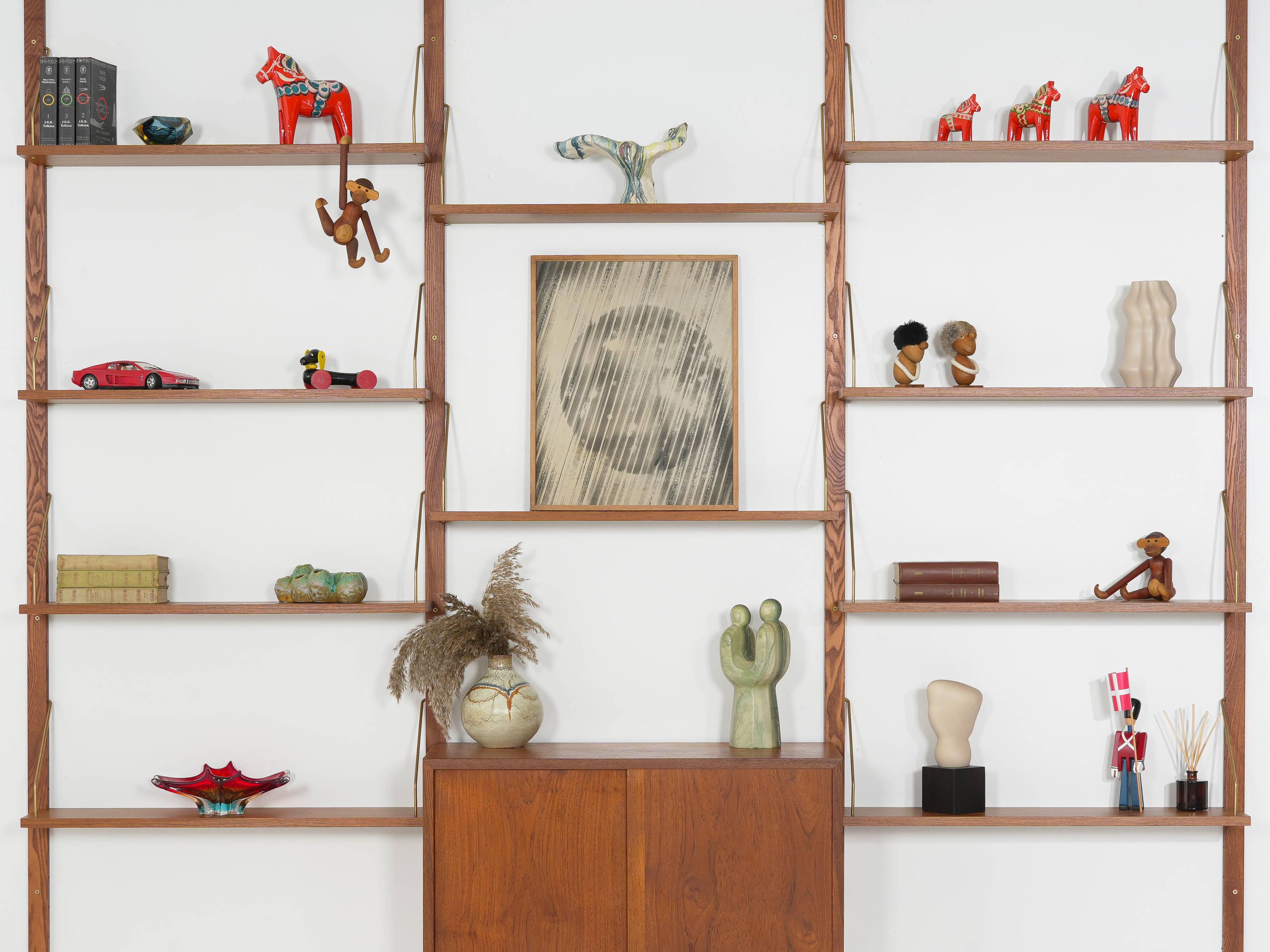 Teak modular shelving unit, Danish design, 1960s, made in Denmark