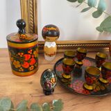 Russian service plate and glasses