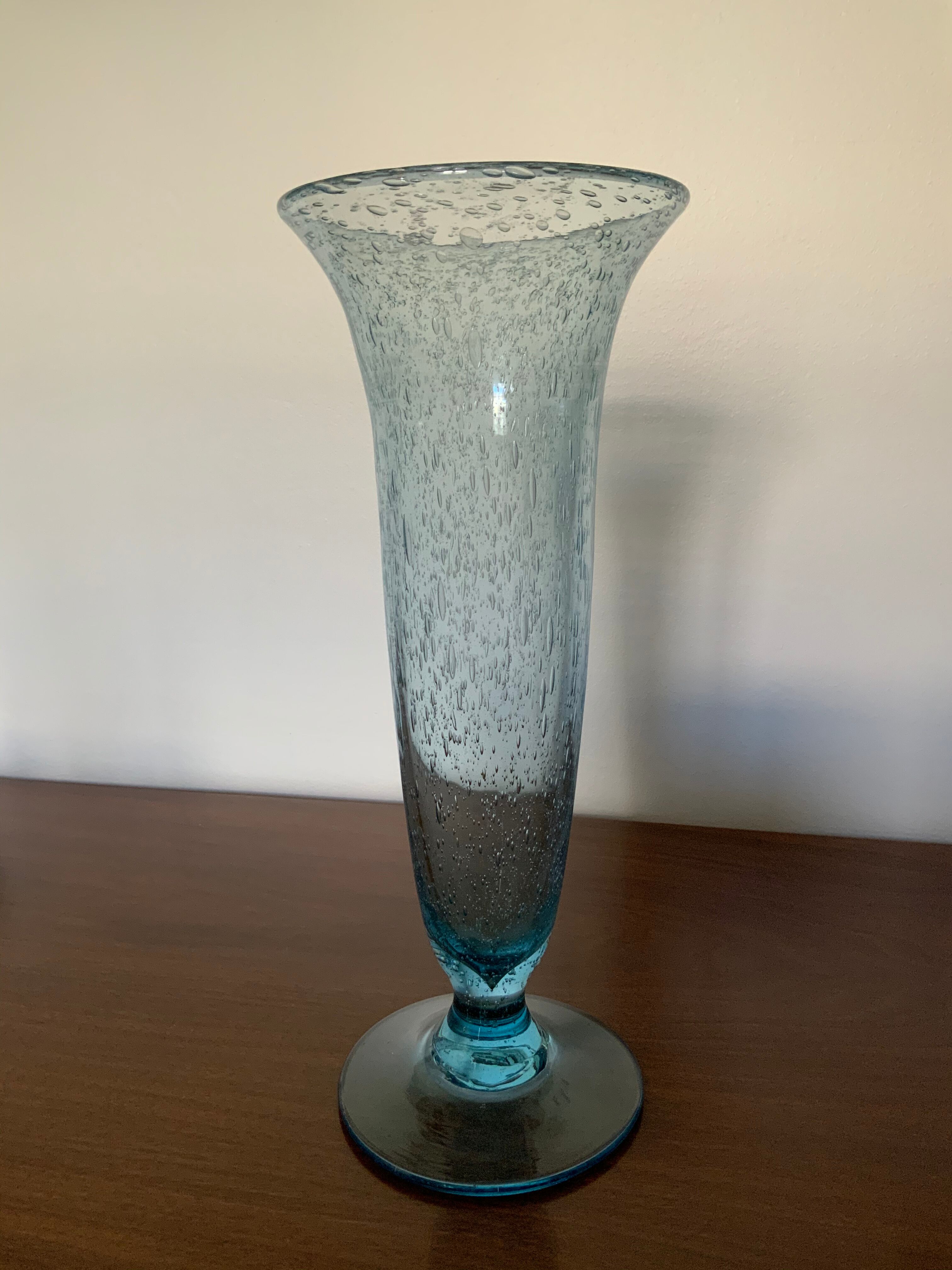 Biot blue vase