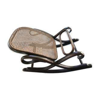 Thonet footrest in curved beech, with original label