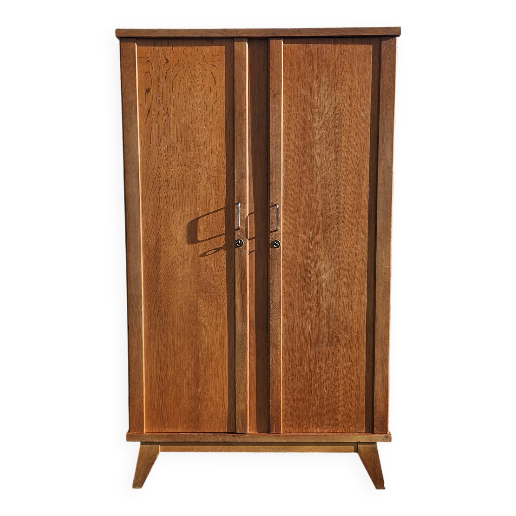 Wardrobe, shelves, oak, vintage, 1950s / 60s