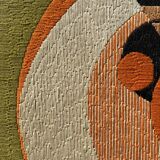 Grande tapisserie originale cinétique OPart. France, années 70