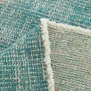 Teal Green Turkish Vintage Rug, Persian Style Living Room Carpet, 222x321Cm