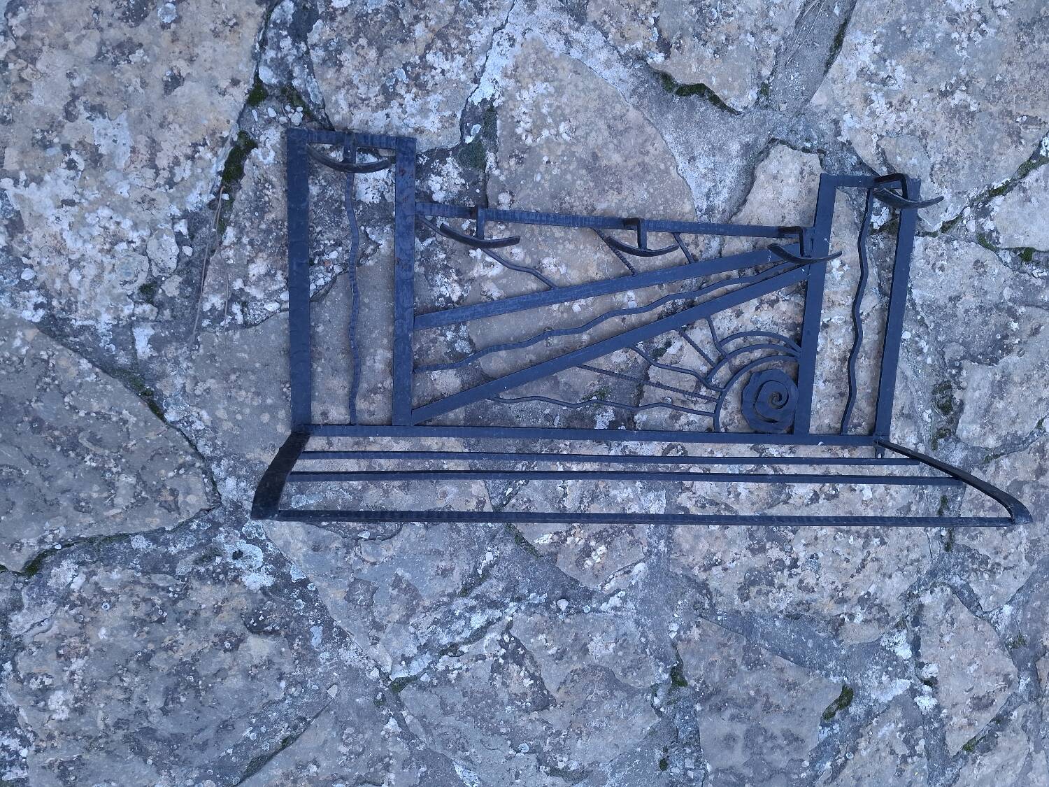 Art Deco wall coat rack