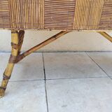 Audoux Minet vintage rattan bar from the 50s