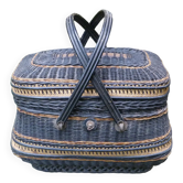 Panier en vannerie bicolore Napoléon III