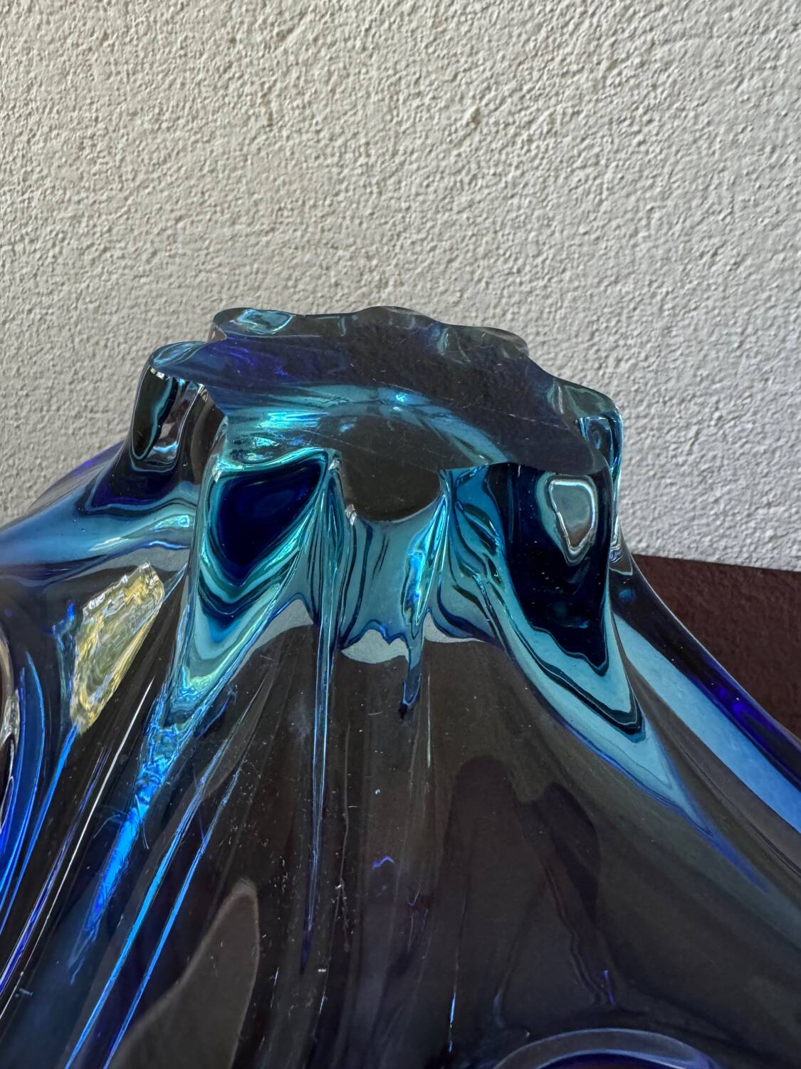 Blue crystal cup from the 60s