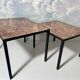 Nested copper tables by Herbert Hirche for Rosenthal, Germany, 1970s.