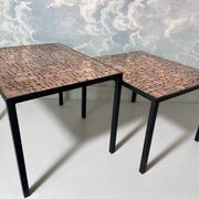 Tables gigognes en cuivre par Herbert Hirche pour Rosenthal, Allemagne, années 1970