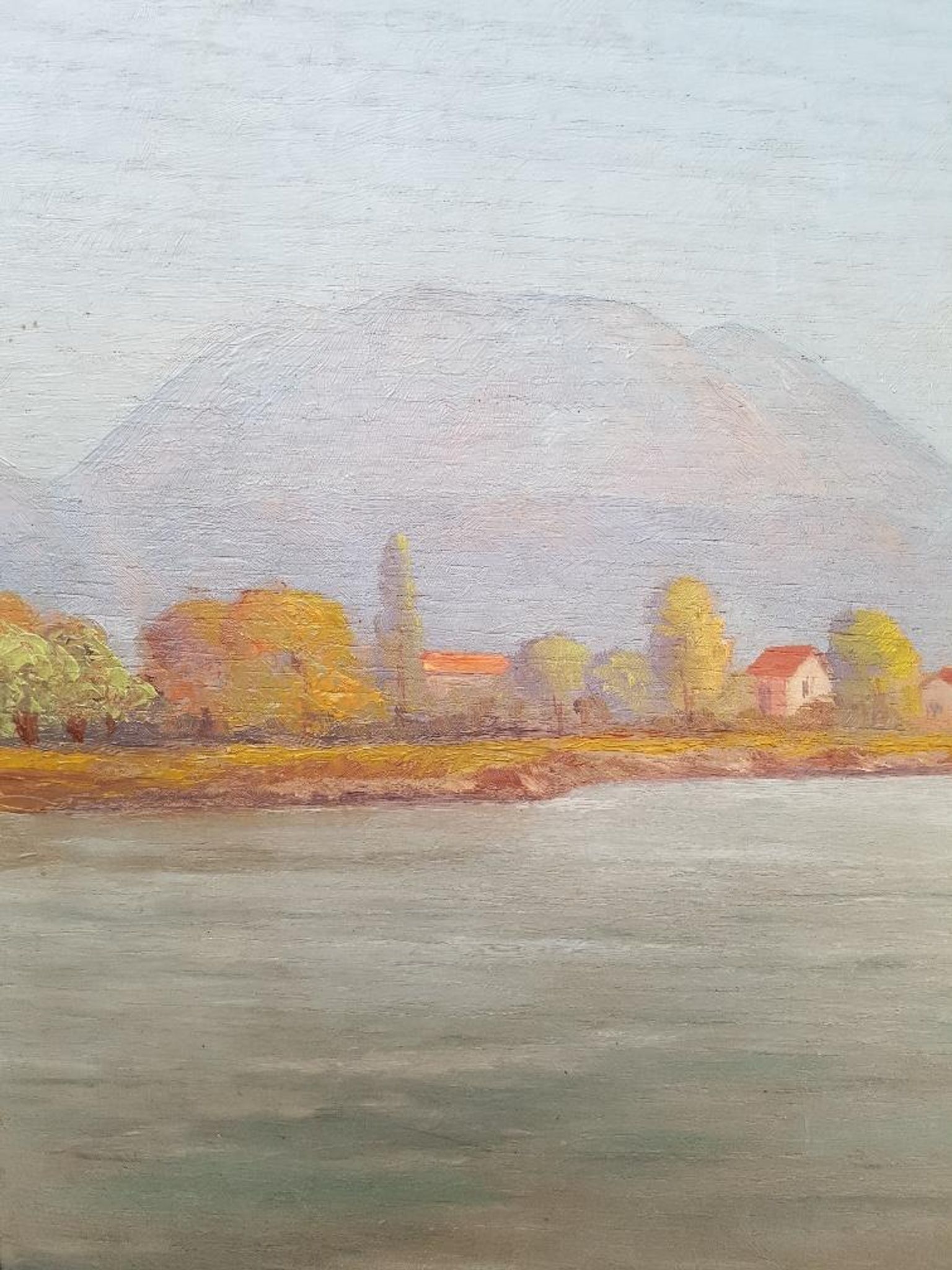 Huile sur toile par Paul Berthier représentant un paysage