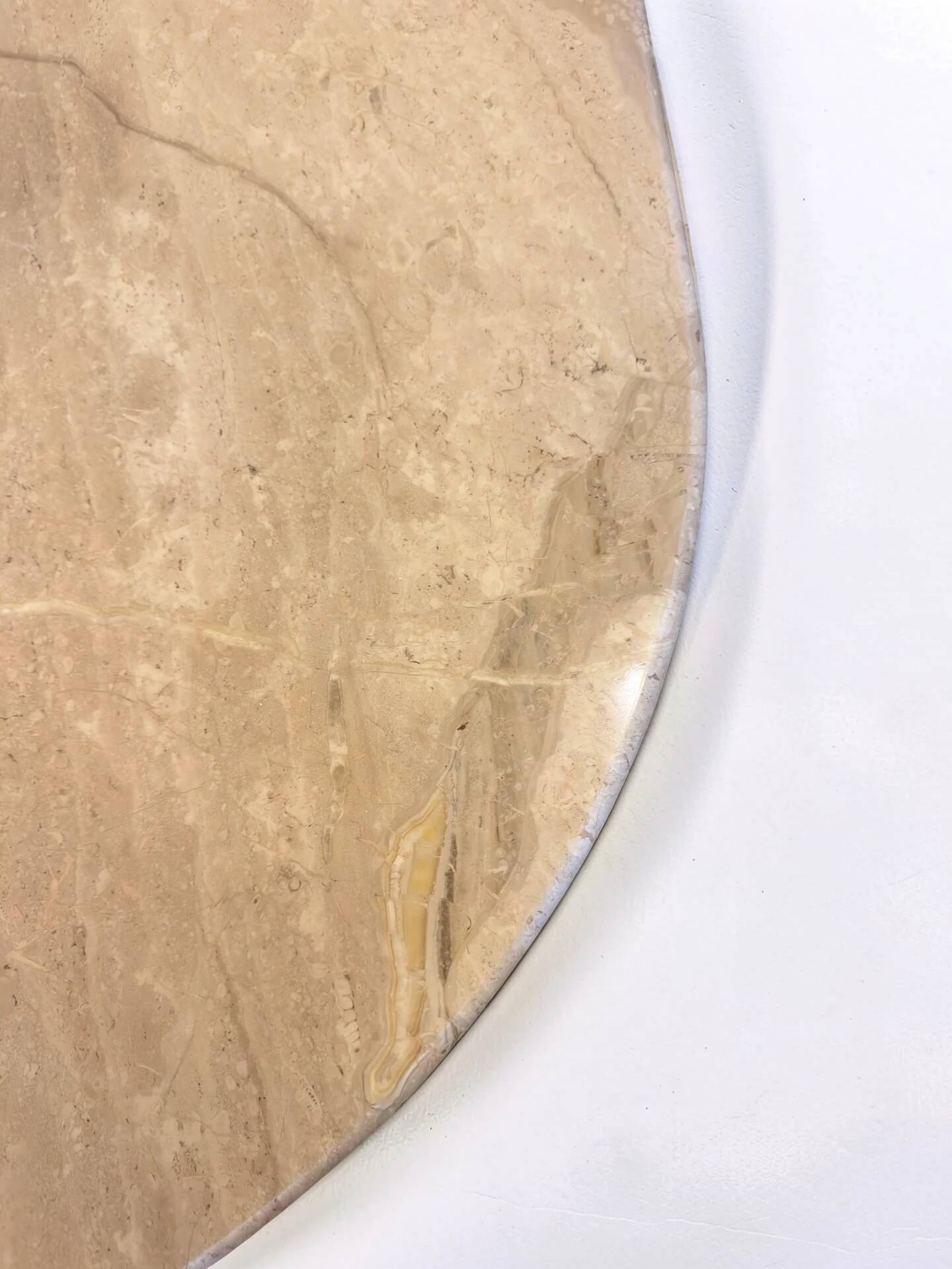 Vintage Italian coffee table in travertine.