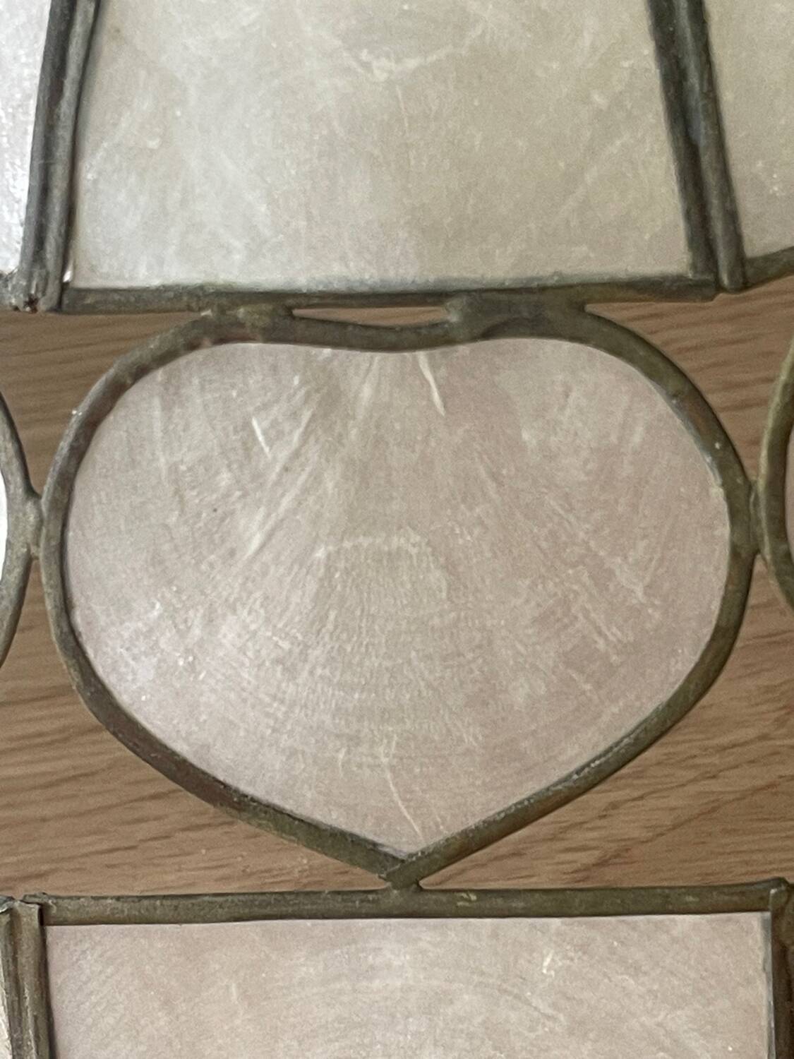 Vintage mother-of-pearl heart pendant