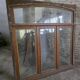 Old solid oak window from the early 20th century.