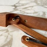 Erik Hansen vintage teak accordion scissor wall lamp