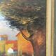 Old Oil Painting Canvas Landscape Peasant Work Provence