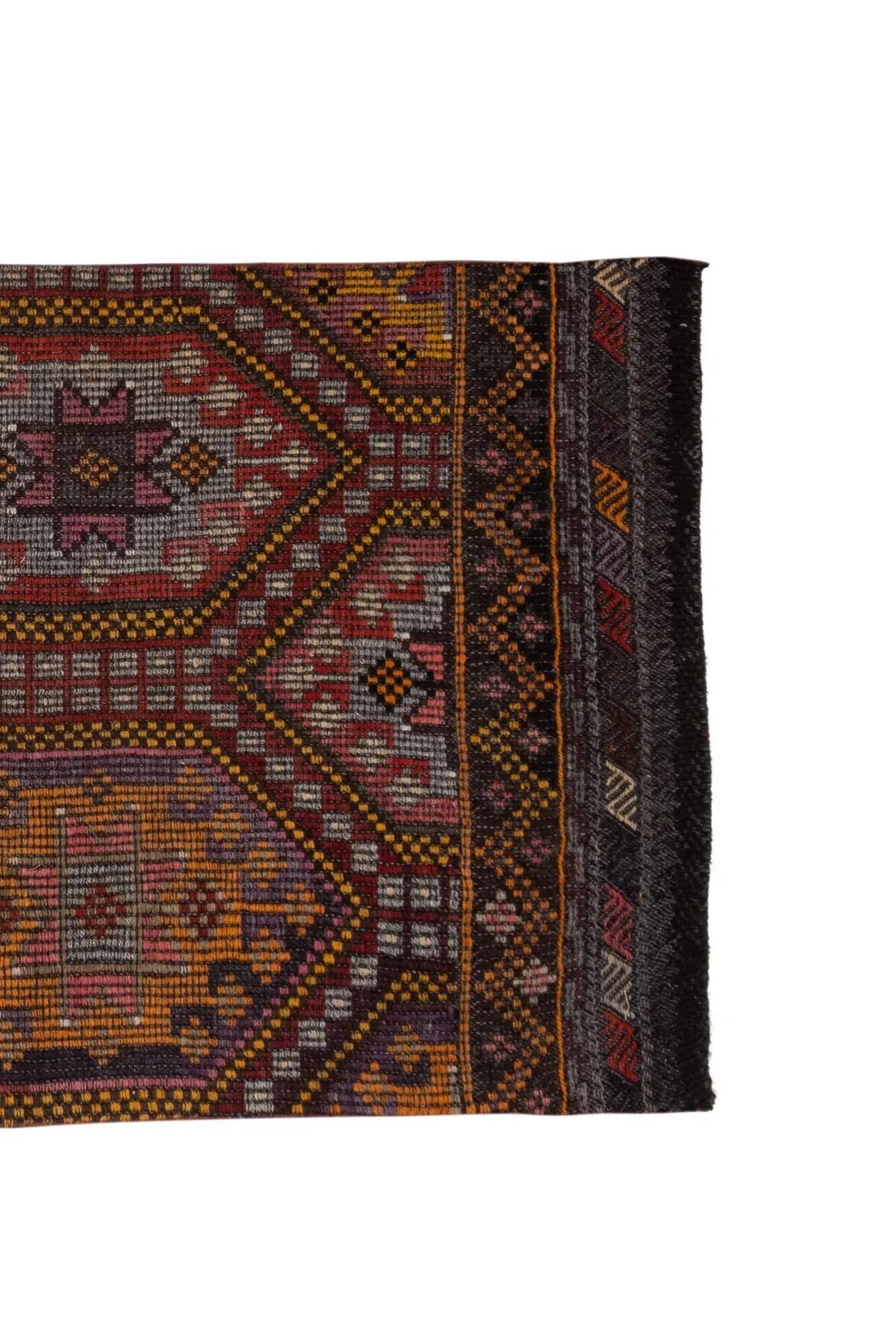 Vintage Turkish hallway rug 88x288 cm
