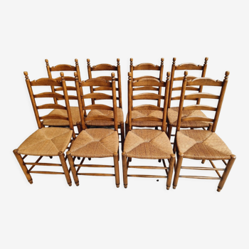 Set of vintage chairs 'ladder back chairs' no 8