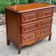 Commode en bois massif 3 tiroirs Louis XV