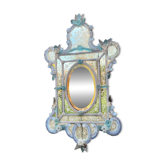 Venetian mirror made of Murano glass, in shades of blue, around 1880.