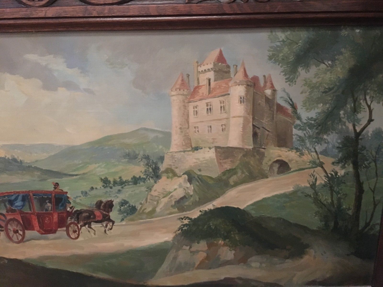 Pier in carved oak 156x130cm