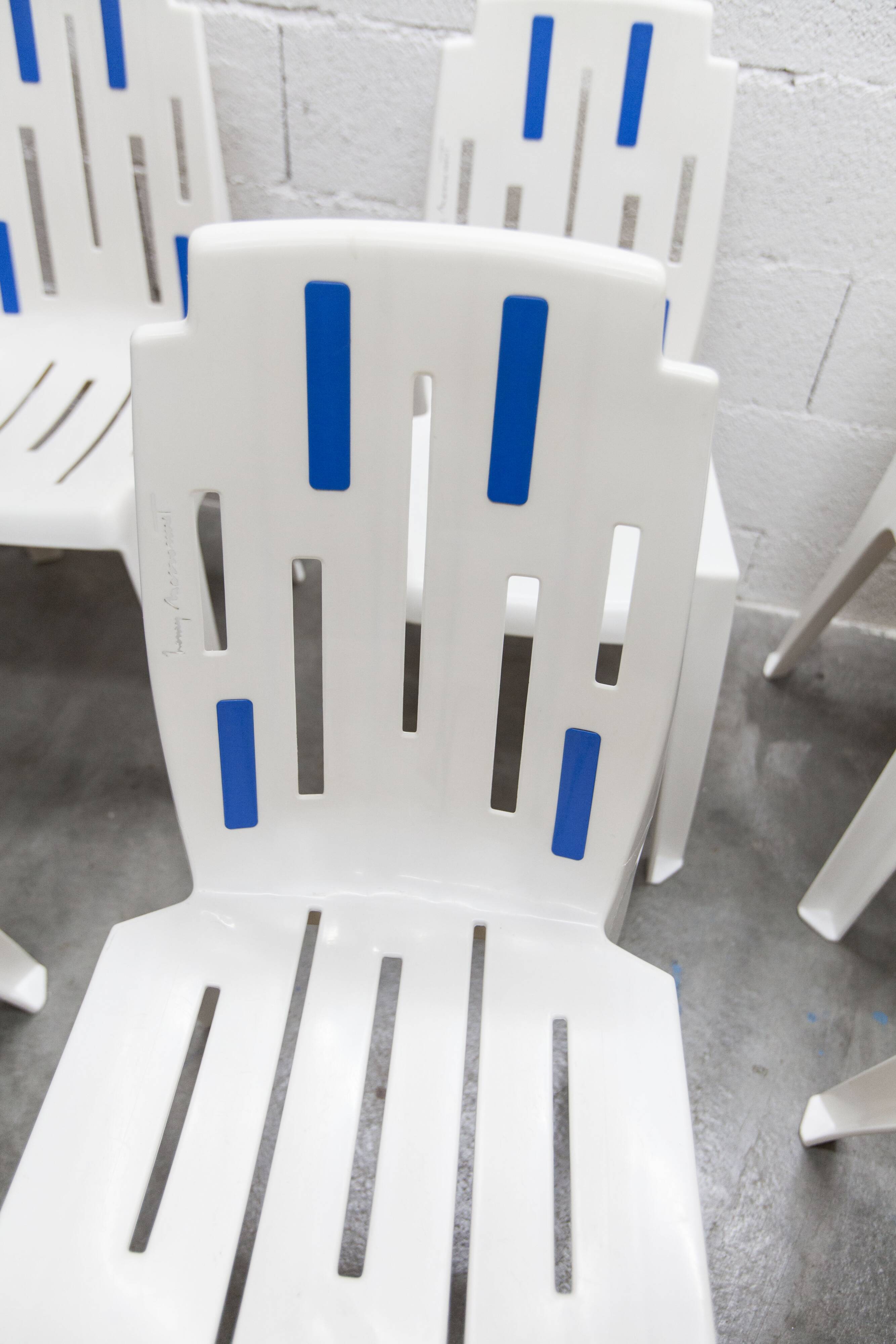 6 Mambo design chairs by Pierre Paulin, Henry Massonet line, by Stamp 1990.